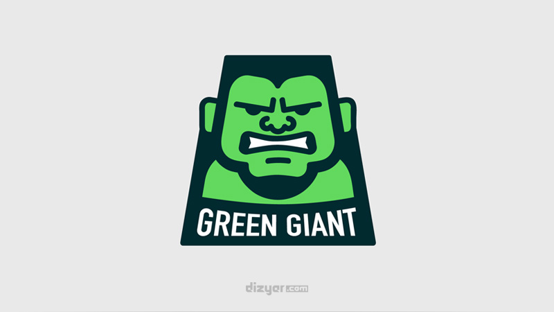 Green Giant - دیزیار - آموزش طراحی لوگو حرفه ای