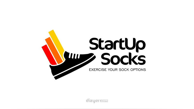 startup socks -دیزیار - آموزش طراحی لوگو حرفه ای