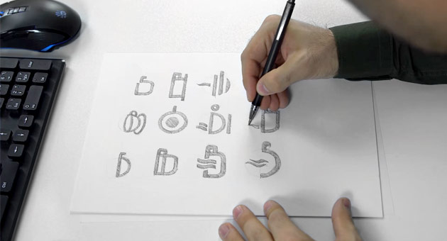 آموزش طراحی لوگو با دست